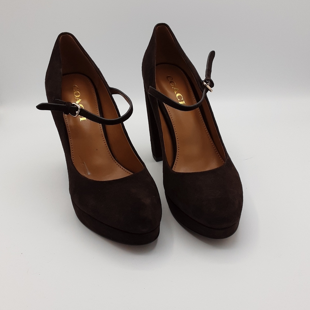Coach "Goldie"  Chestnut Mary Janes